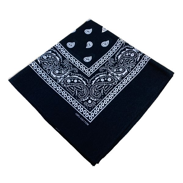 BANDANA-Black Paisley